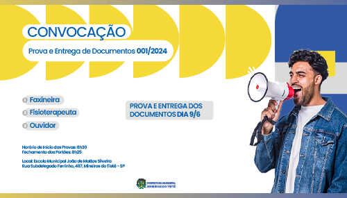 Convocação para Prova e Entrega de Documentos 