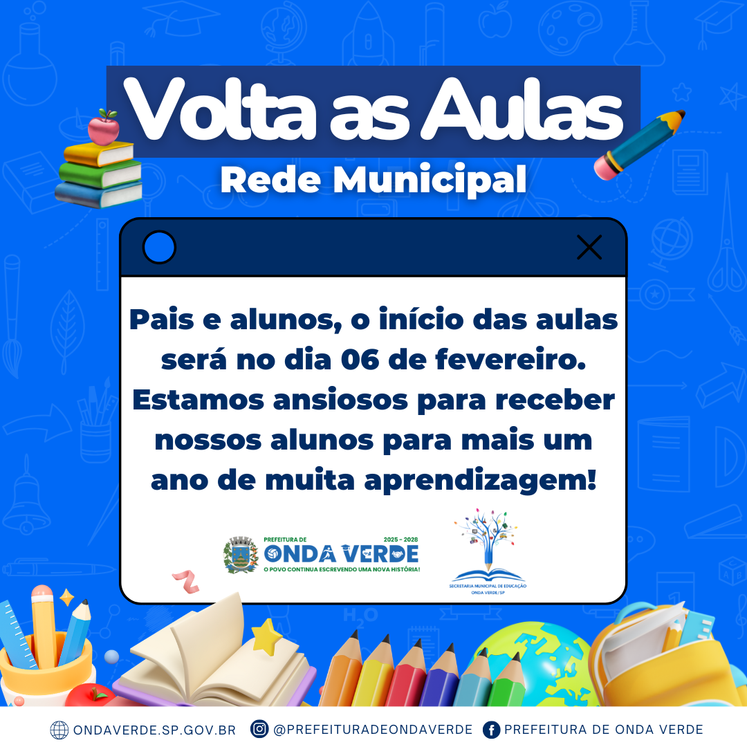 VOLTA AS AULAS DA REDE MUNICIPAL