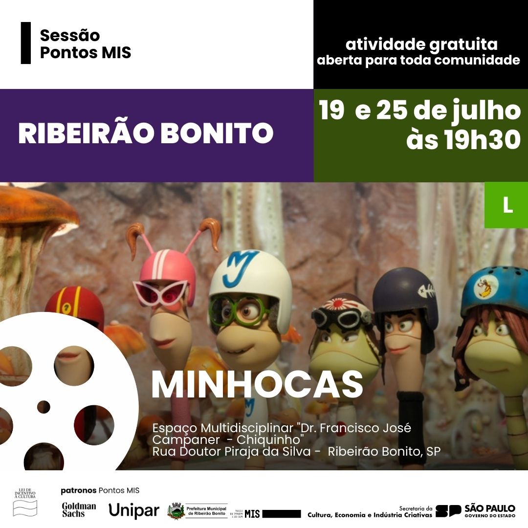 PROGRAMA PONTOS MIS FAZ EXIBIÇÕES GRATUITAS DE FILMES EM RIBEIRÃO BONITO